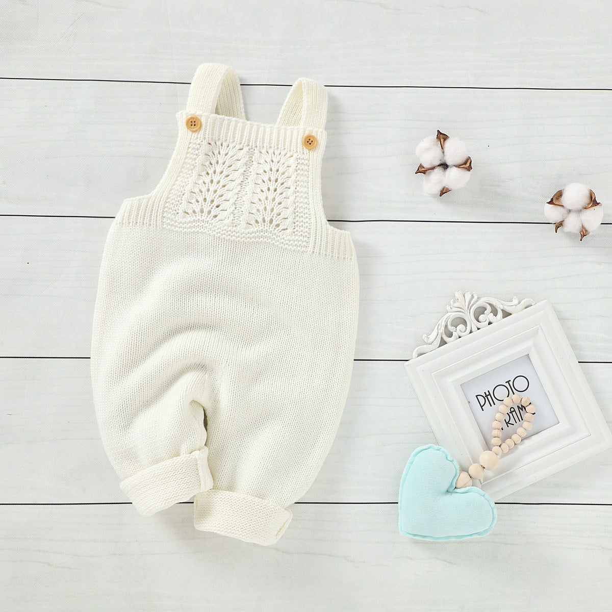 Timeless Knitted Dungaree Romper
