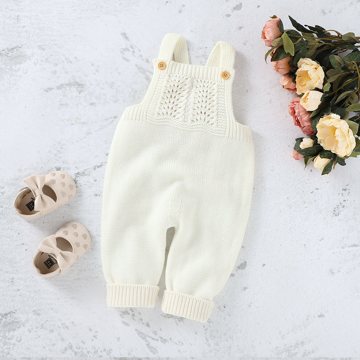 Timeless Knitted Dungaree Romper