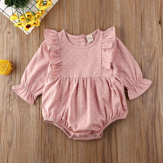 Polka Dot Ruffle Romper